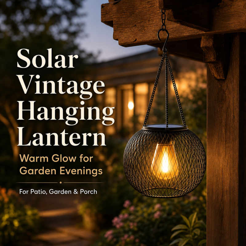 Smart Garden Lamp - Solar Powered LED Hanging Floor Lamp