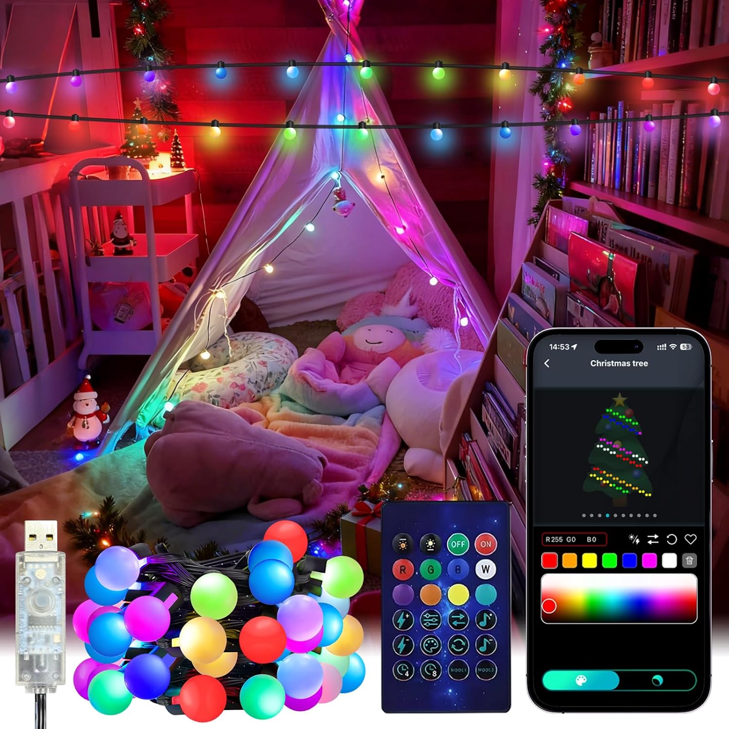 Smart Led Garden - Smart Globe String Lights 5/10M RGB