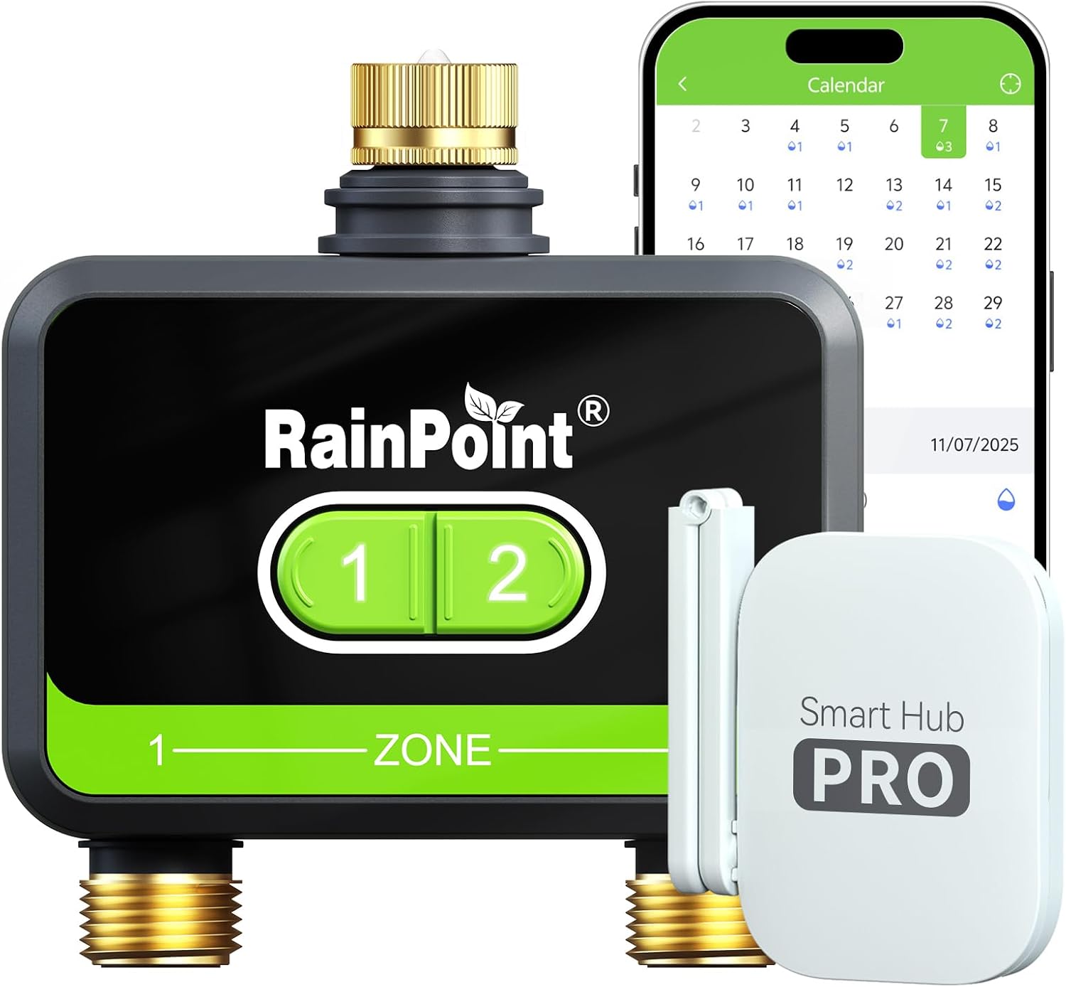 Smart Garden Sprinkler - 2-Zone Smart WiFi Water Timer for