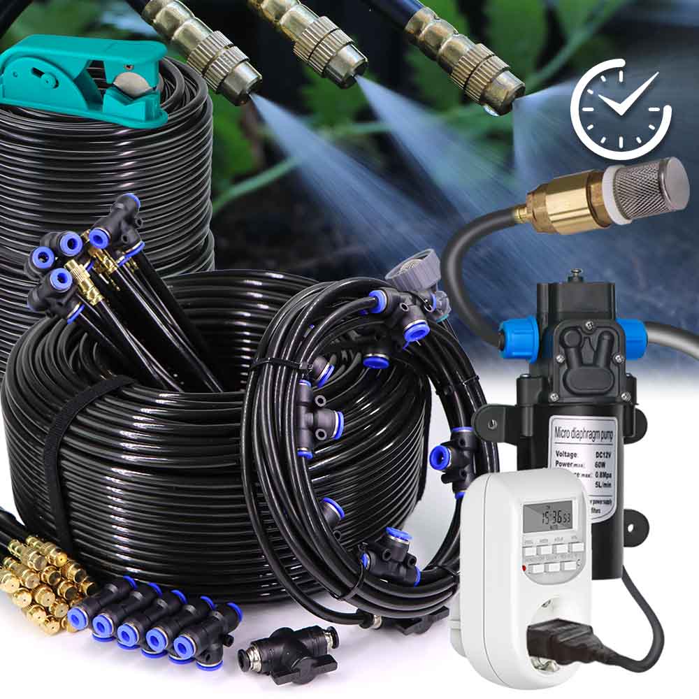 Smart Garden System - 60w Self-priming Pump Misting Cooling System