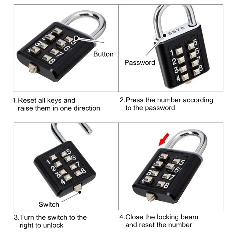 8 Digits Password Code Outdoor - đánh giá và giá Smart Garden Gate Lock