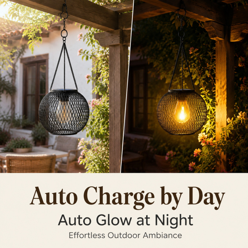 Solar Powered LED Hanging Floo - đánh giá và giá Smart Garden Lamp