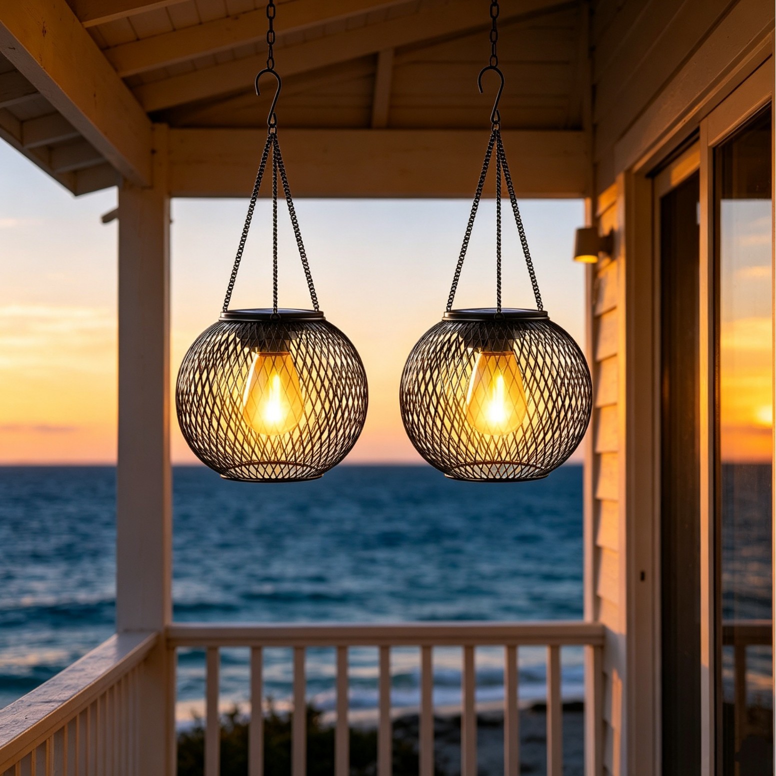 Solar Powered LED Hanging Floo - đánh giá và giá Smart Garden Lamp