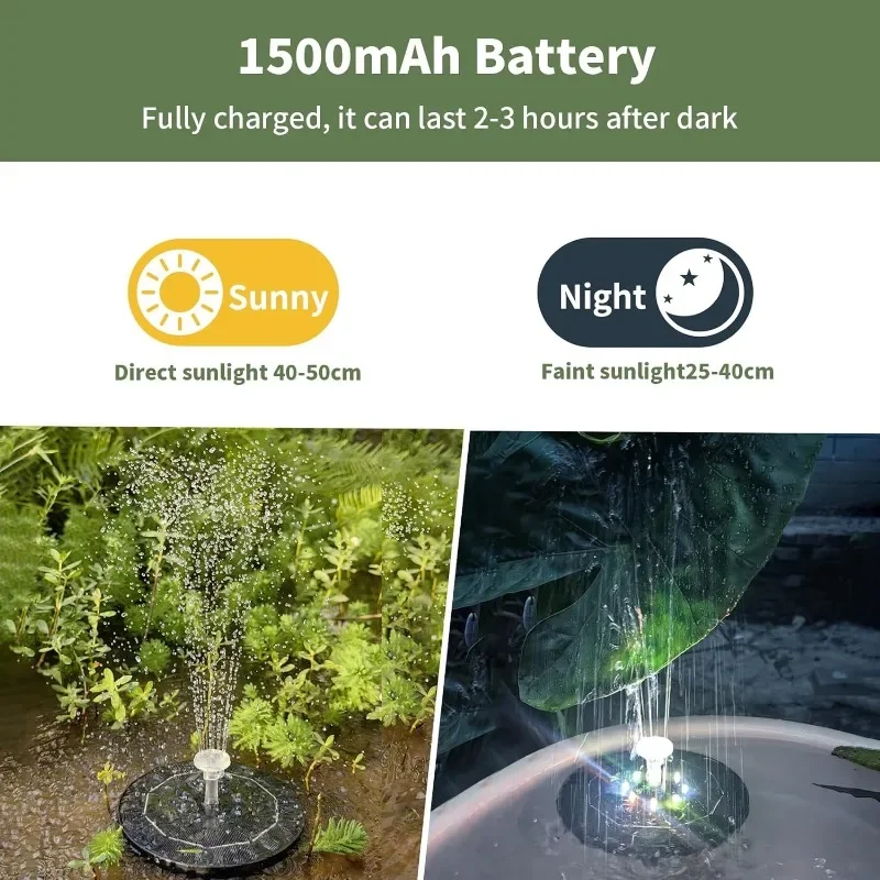 Fountain Light 7 Colors LED Li - đánh giá và giá Smart Garden Lamp