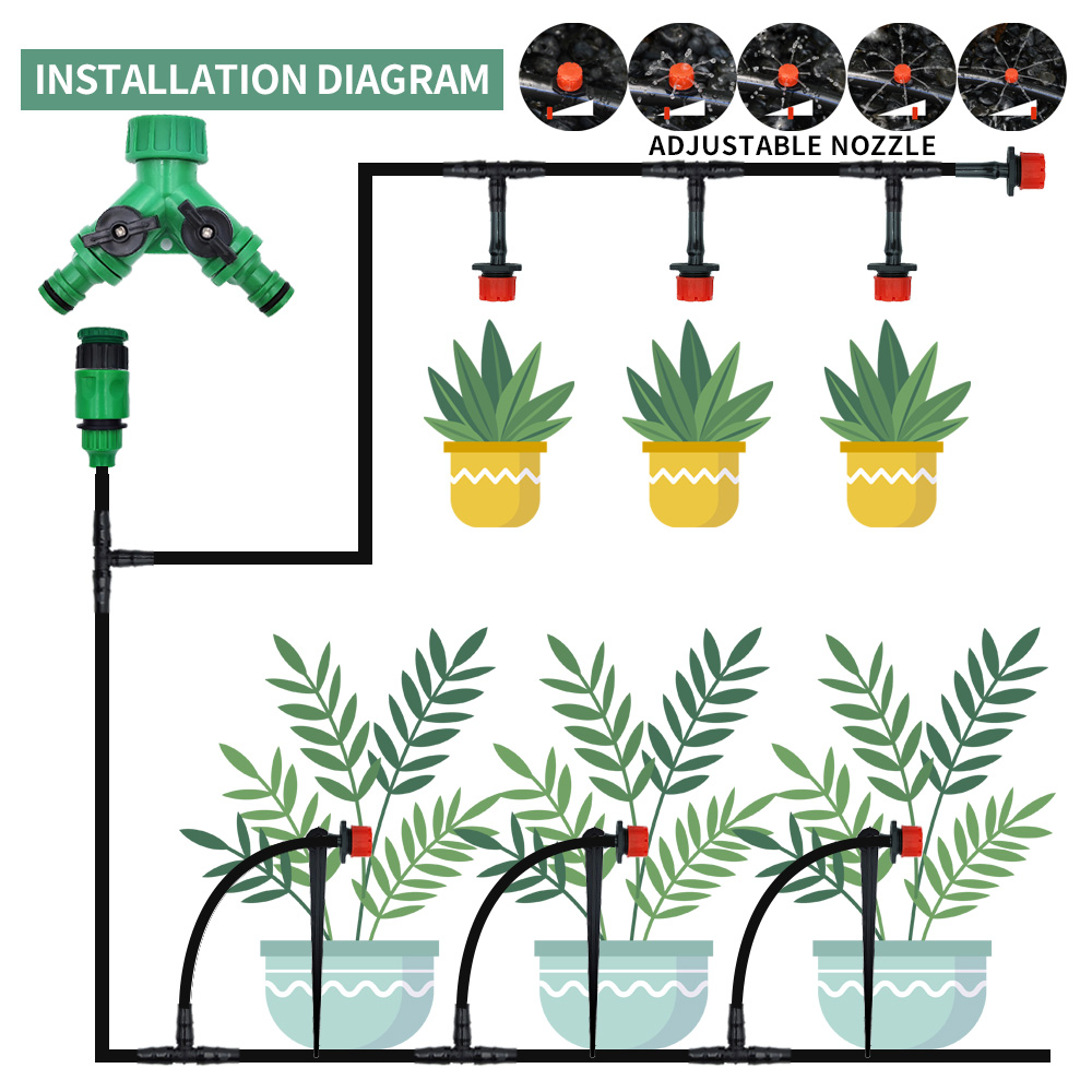 Greenhouse 15M-30M DIY Drip Ir - đánh giá và giá Smart Garden Sprinkler