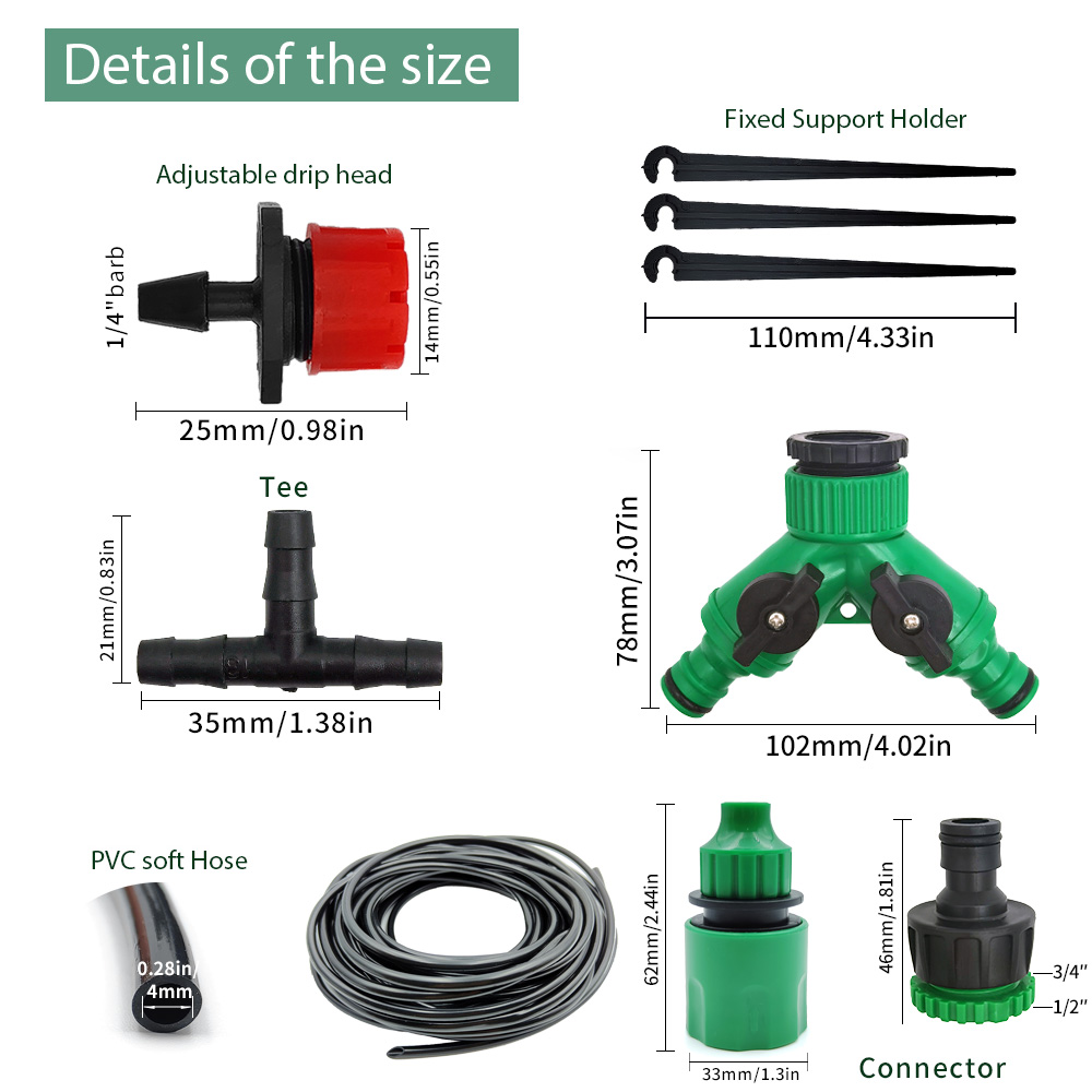 Greenhouse 15M-30M DIY Drip Ir - đánh giá và giá Smart Garden Sprinkler