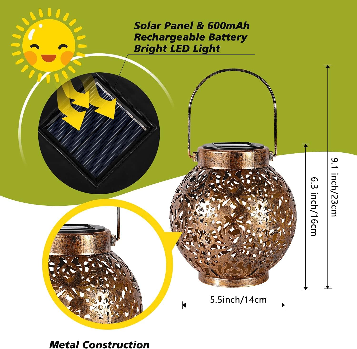 1-6PCS Moroccan Solar Lanterns - đánh giá và giá Smart Garden Lamp