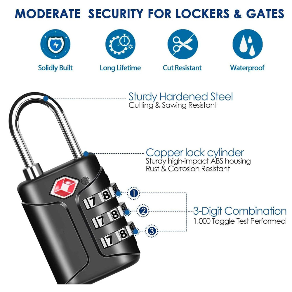 TSA Approved Luggage Locks, Co - đánh giá và giá Smart Garden Gate Lock