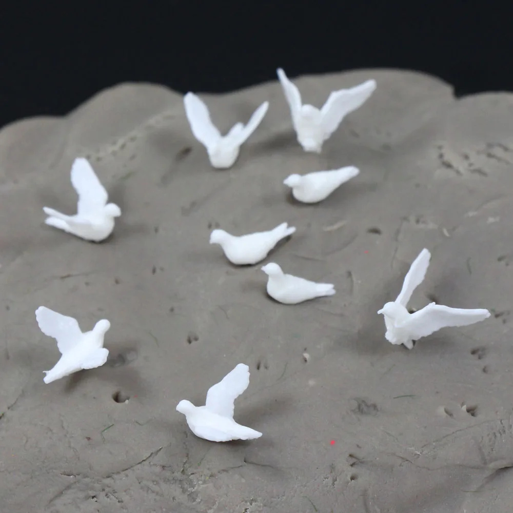 5PCS Miniature White Dove Mode - đánh giá và giá Smart Garden Diy
