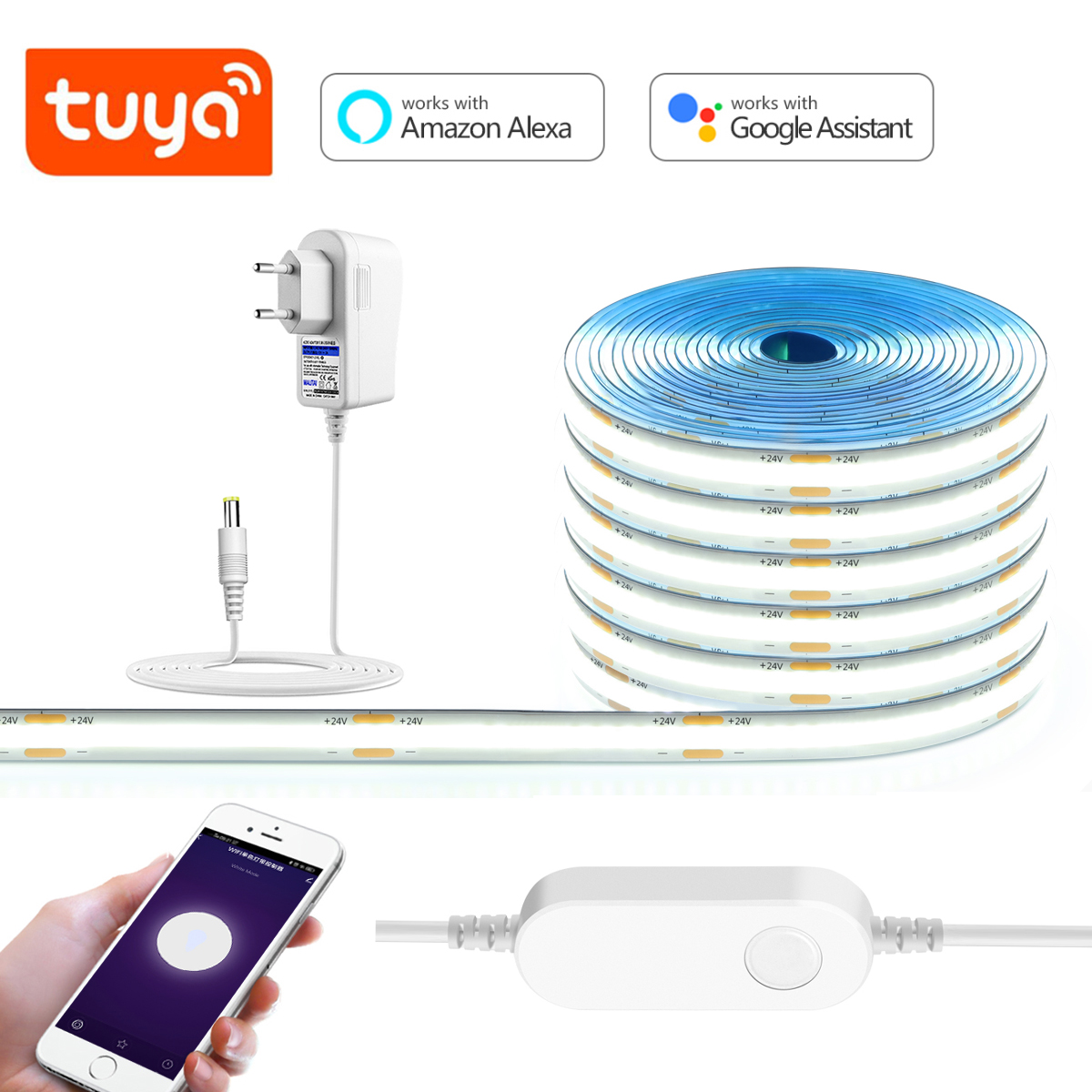 3M 5M 10M 24V COB LED Strip Li - đánh giá và giá Smart Led Garden