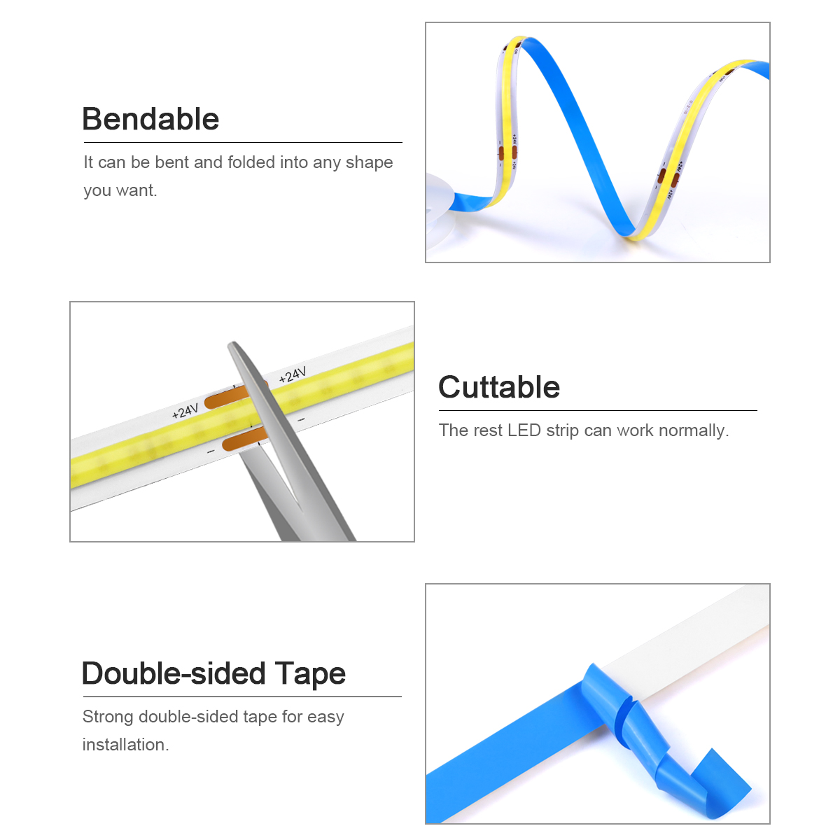 3M 5M 10M 24V COB LED Strip Li - đánh giá và giá Smart Led Garden