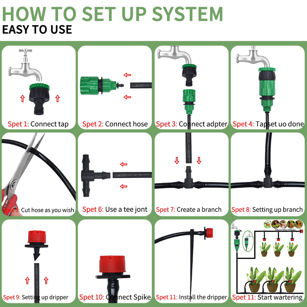 Micro Drip Irrigation System P - đánh giá và giá Smart Garden Sprinkler